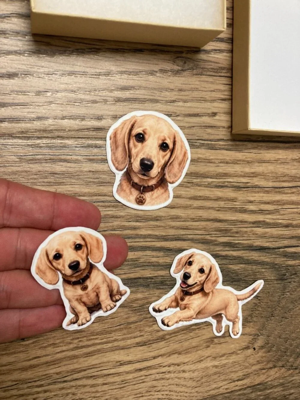 3 Dachshund Dog Refrigerator Magnets Cute Wiener Dog Puppy Fridge Decor Gift